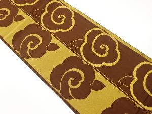 花に縞模様織出し袋帯